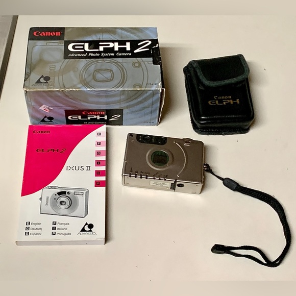 1999 Vintage Canon ELPH 2 APS Film Point and Shoot Camera - Picture 3 of 14